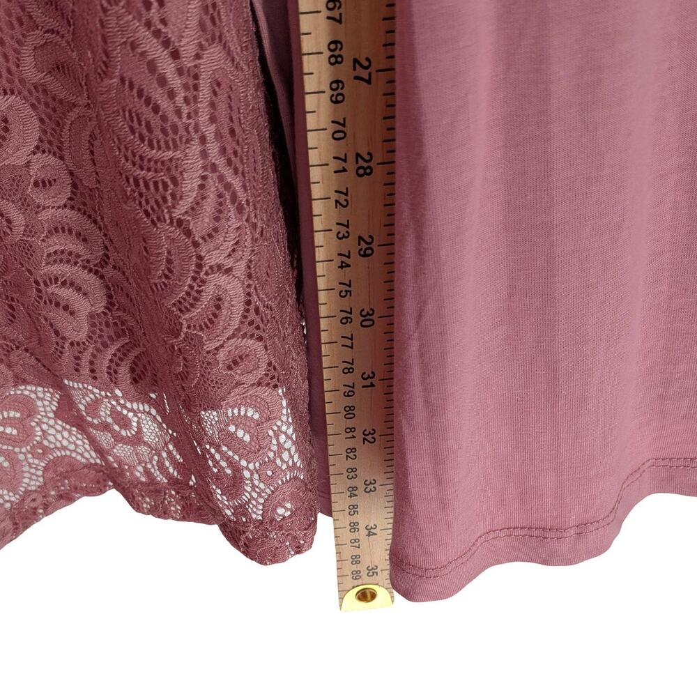 NWT Woman Within Dusty Rose Lace Tank Cardigan Set 3X - Picture 7 of 7